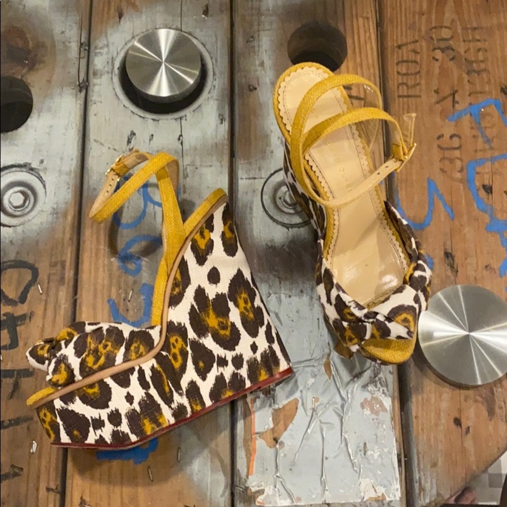 CHARLOTTE OLYMPIA Leopard Wedges